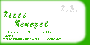 kitti menczel business card